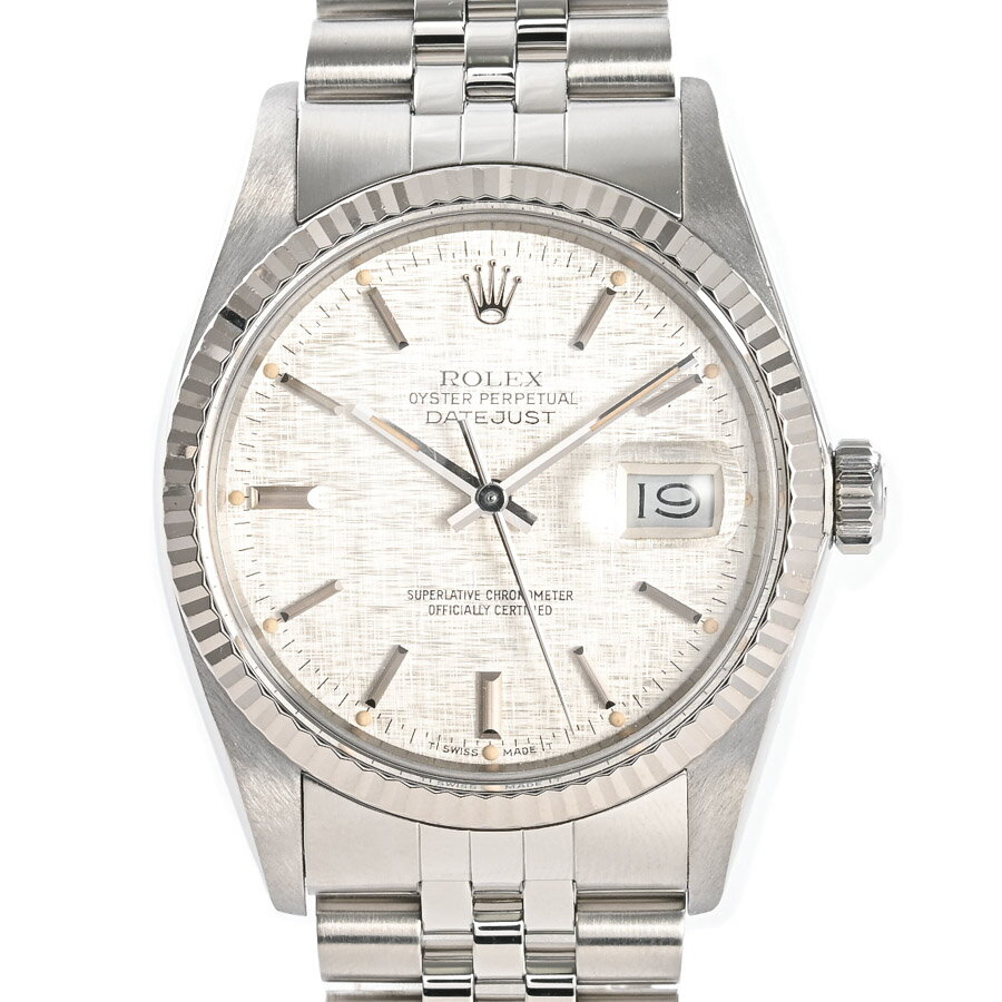 【ヴィンテージ】 ロレックス デイトジャスト 腕時計 16014 8番 シルバー メンズ