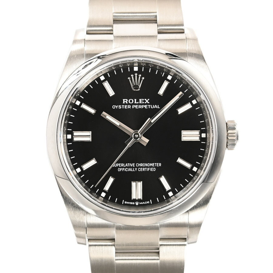 【中古】A品 ロレックス オイスターパーペチュアル36 腕時計 126000 ランダム品番 ブラック ...