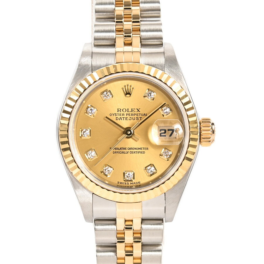 【中古】A品 ロレックス デイトジャスト 腕時計 79173G Y番 イエロー レディース