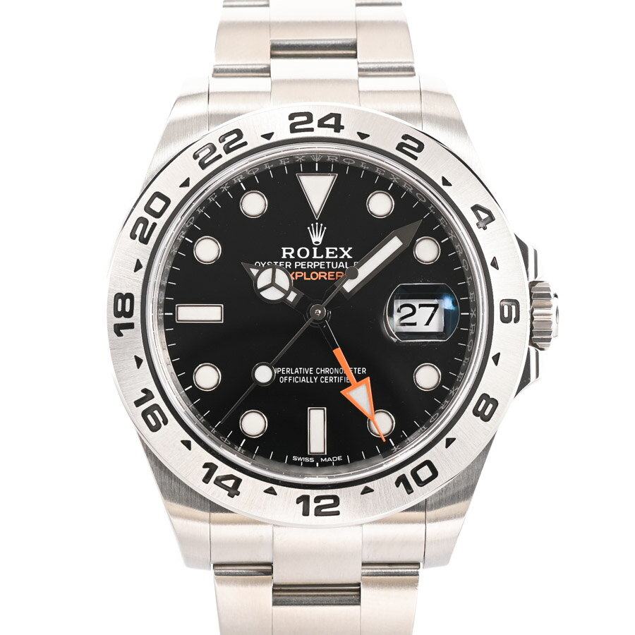 【中古】A品 ロレックス エクスプローラー2 腕時計 216570 ランダム品番 ブラック メンズ