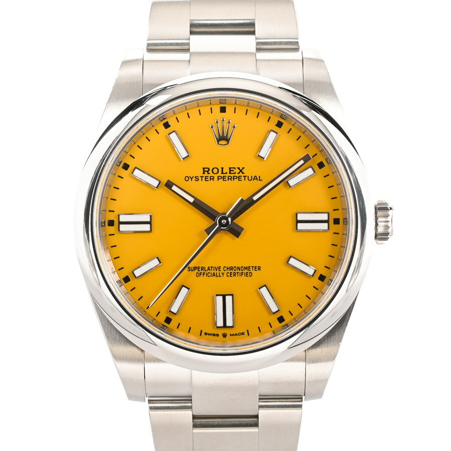 【中古】A品 ロレックス オイスターパーペチュアル 41 腕時計 124300 ランダム品番 イエロ ...