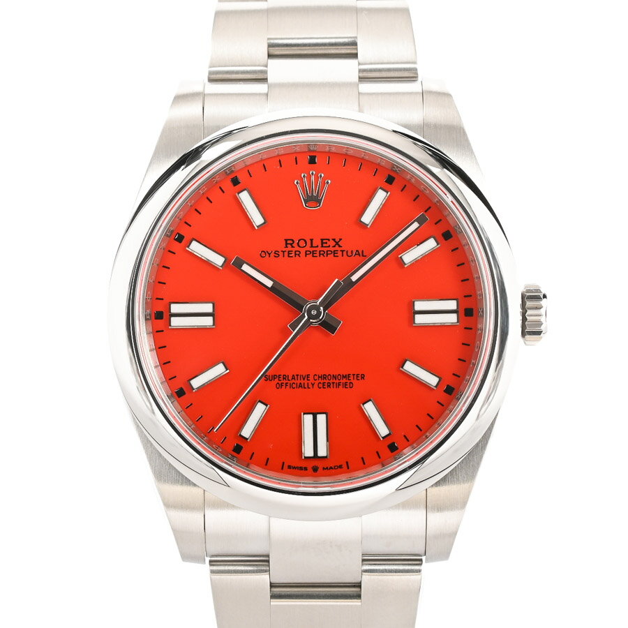 【中古】A品 ロレックス オイスターパーペチュアル 41 腕時計 124300 ランダム品番 レッド ...