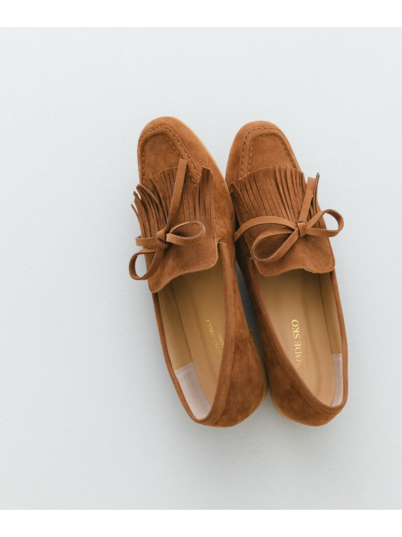 リボンフリンジローファー RODE SKO ロデスコ シューズ・靴 ローファー ブラウン ブラック【送料無料】[Rakuten Fashion]