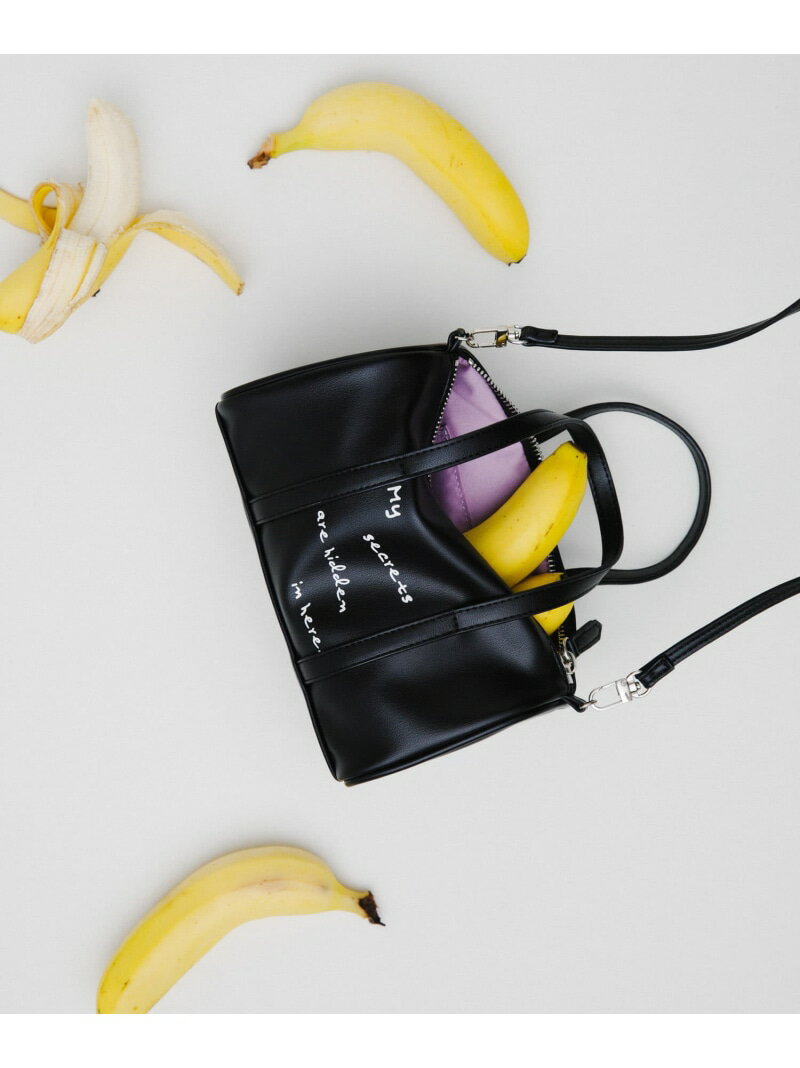 【SALE／50%OFF】Pas De DANSE Letter Boston mini RODE SKO ロデスコ バッグ ボストンバッグ ブラック ホワイト【RBA_E】【送料無料】[Rakuten Fashion]