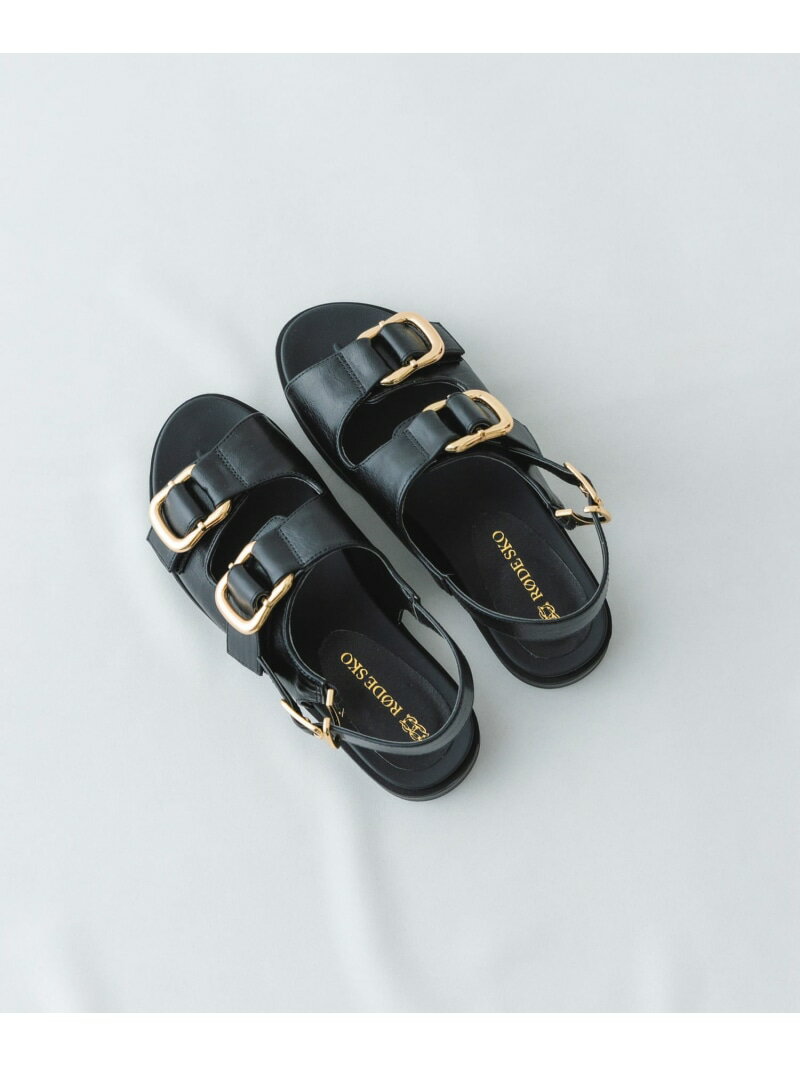 ダブルベルテッドサンダル RODE SKO ロデスコ シューズ・靴 サンダル ブラック グレー【送料無料】[Rakuten Fashion]のサムネイル