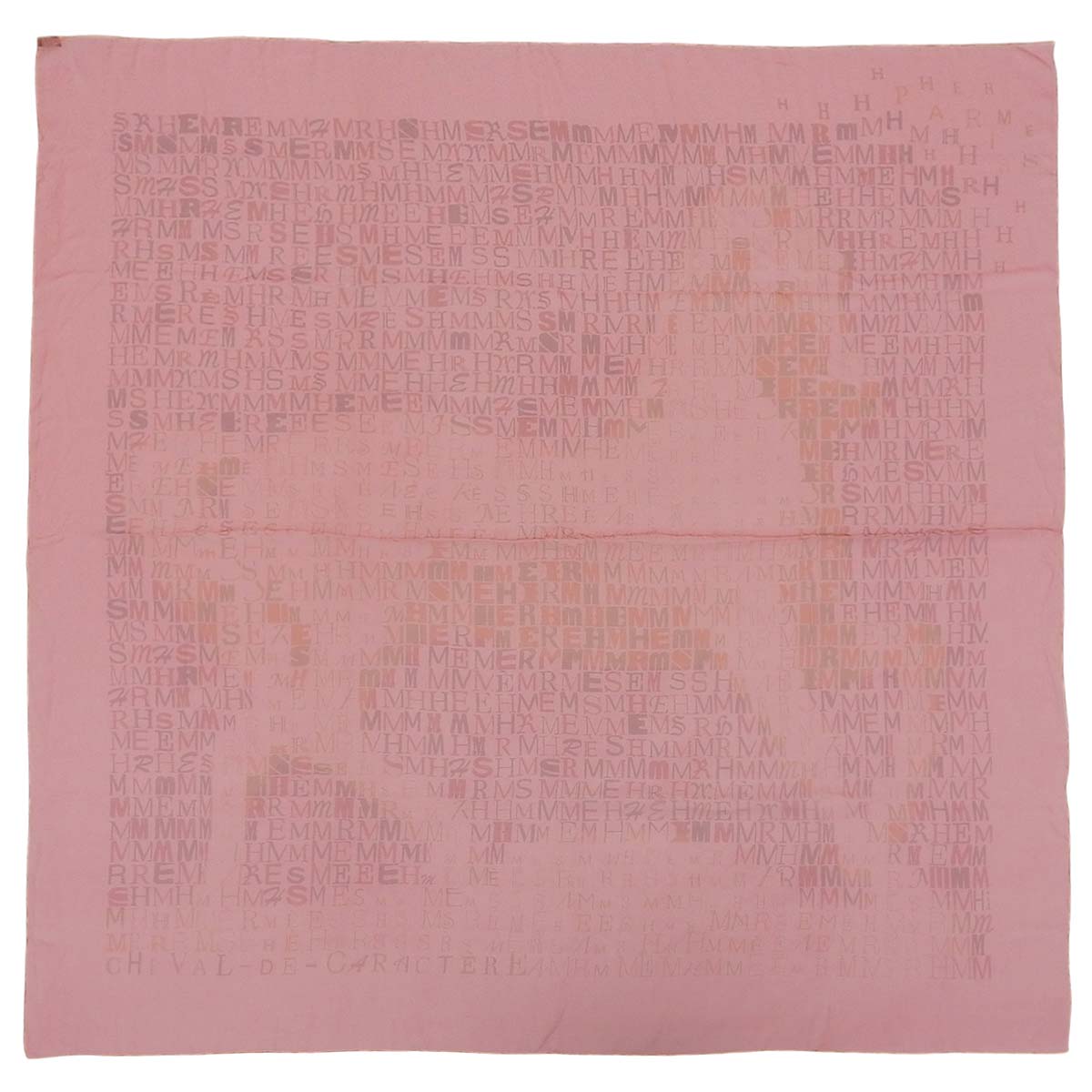 乐天商城 - (4792) エルメス HERMES 文字柄 シフォン ストール シルク ピンク レディース 【中古】
