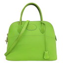 (8174) 【エルメス】 エルメス HERMES ボリード31 2wayハンドバッグ ショルダーバッグ ヴォーガリバー アップルグリーン 〇X刻印 1994年...