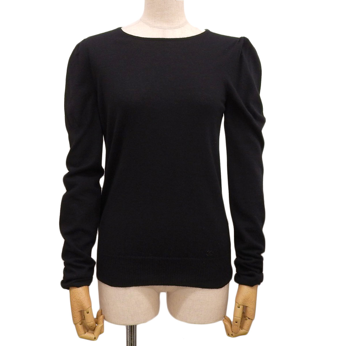 (4013) シャネル CHANEL セーター 長袖 カシミヤ ブラック 38 レディース 05A P26286V01900 【中古】
