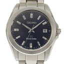 (8966) セイコー SEIKO グランドセイコー クォーツ 腕時計 SS ブルー文字盤 メンズ 8J56-8020 SBGF019 【中古】