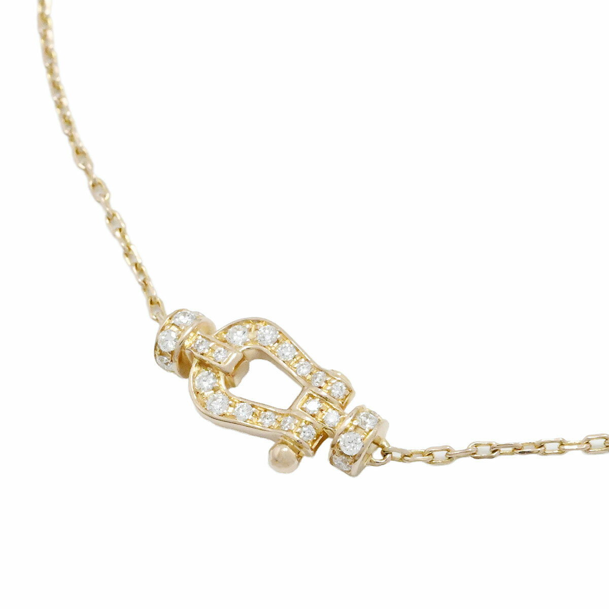 (3854) フレッド FRED 750PG K18PG ピンクゴールド ダイヤモンド フォース10 スモール SM ブレスレット レディース 【中古】