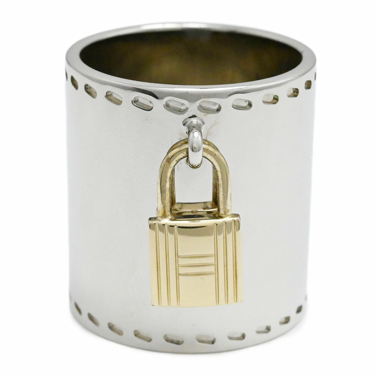 (3897) エルメス HERMES スカーフリング カデナモチーフ レディース メンズ 【中古】