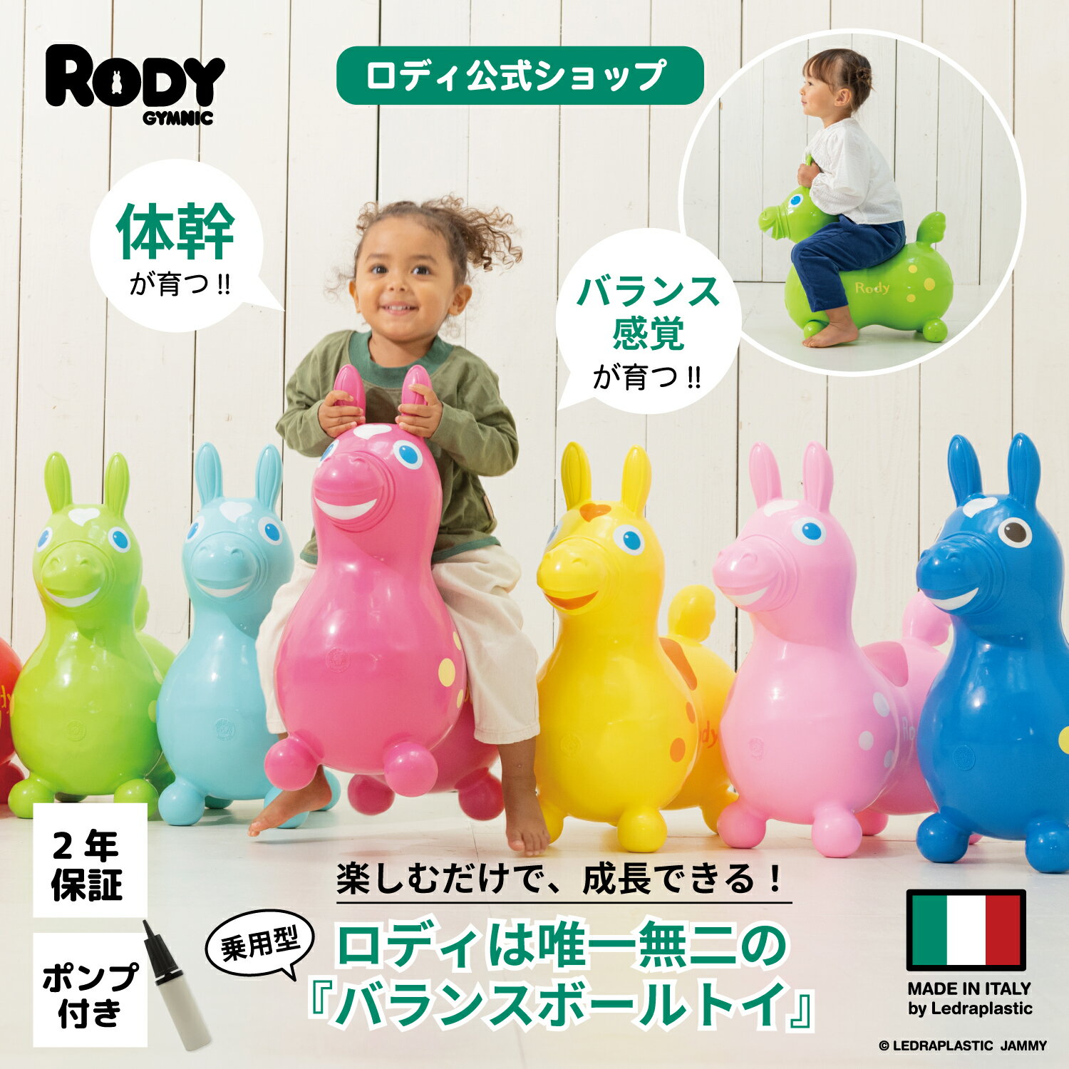 【ロディ公式】体幹・バランス感覚を育てるトイ　ロディ Rody 乗用 バランスボール...