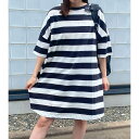 \SALE40%OFF/Tシャツ レディース 半袖 ワンピース チュニック ファッション 20代 30代 40代 50代 春 夏 ボーダー ゆったり 体型カバー プチプラ ビッグTシャツ