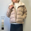 \SALE54%OFF/ダウンジャケット レディース 秋 冬 フェイクファー 中綿 ブルゾン ダウン ハイネック ジャケット 大人 体型カバー ゆったり 20代 30代 40代 50代 50代