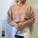 \SALE48%OFF/カットソー 長袖 レディース 英字プリント 裏起毛 バック ロング プルオーバー 秋 冬 30代 20代 40代 50代 韓国 ファッシ...