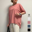 \SALE45%OFF/Tシャツ レディース 半袖 春 夏 チュニック 接触冷感 カノコ ドルマン プルオーバー オーバーサイズ 大人 体型カバー ゆったり 20代 30代 40代 50代