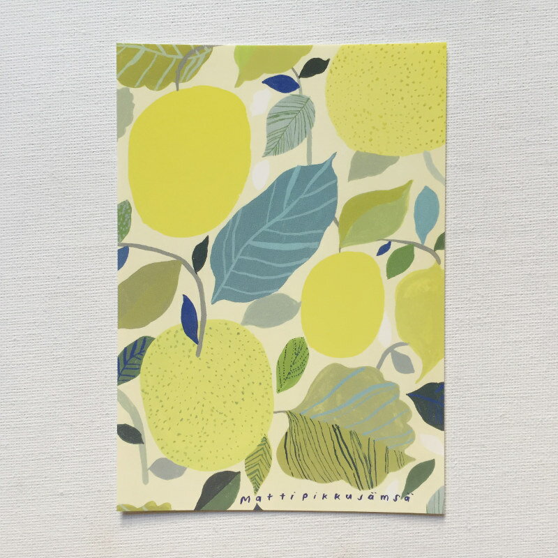 フィンランド　Matti Pikkujämsä　マッティ・ピックヤムサ　北欧　ポストカード　洋ナシ