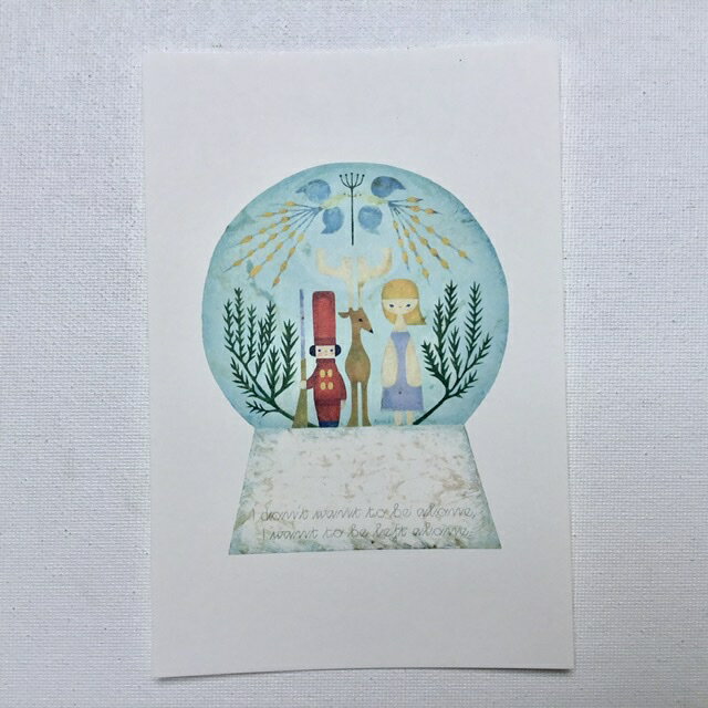 TOSHIYUKI FUKUDA　福田利之　ポストカード　(p) スノードーム