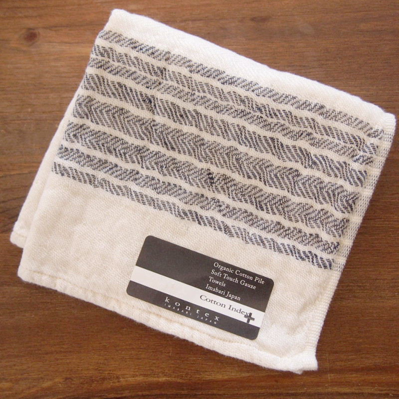 kontex コンテックス　FLAX LINE フラックスライン　ゲストタオル　オーガニックパイル＆