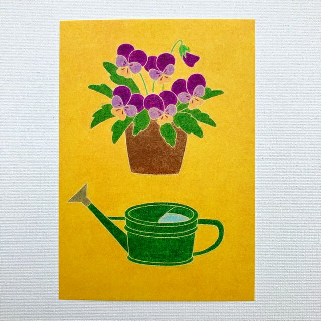 Eriko Ito　伊藤絵里子　ポストカード　ビオラ　ジョーロ