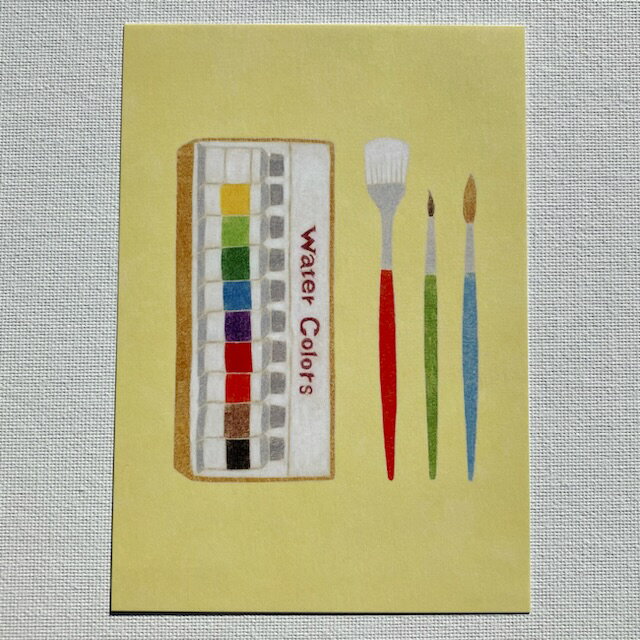 Eriko Ito　伊藤絵里子　ポストカード　絵の具 筆