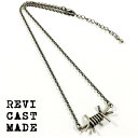 REVI CAST MADE / レヴィキャストメイド「BARBED NECKLACE」ネックレス ペンダント アクセサリー シルバー 有刺鉄線 棘 アジャスター付き 長さ調節可能 メンズ レディース ロック パンク ROCK PUNK バイカー バンド ギフト ラッピング無料 ステージ衣装 Rogia