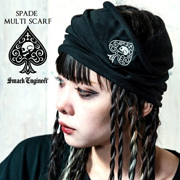 SMACK ENGINEER / ޥå󥸥˥SPADE MULTI SCARFץХ إХ ͥåޡ եޥ 3WAY  ֥å ɽ ڡ  ɥ  ǥ ȥ꡼ PUNK ROCK ѥ å Х ե ե̵ ơ Rogia