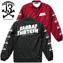 SABBAT13 / サバトサーティーン / サバト13「GHOST COACH JKT」コーチジャケット ウインドブレーカー ナイロン アウター 黒赤 ブラック ワインレッド スカルドクロ メンズレディース バックプリント パンクロック バンド PUNKROCK ギフト ステージ衣装 Rogia