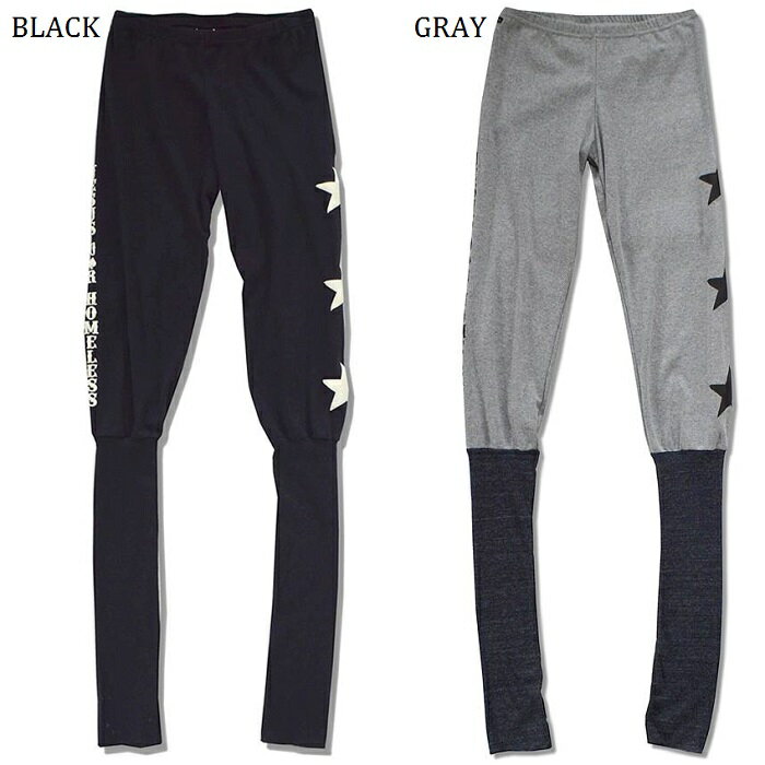 【20%OFF SALE】SMACK ENGINEER / スマックエンジニア「SIDE STAR 12 LEGGINGS」レギンス 12分丈 星 スター 黒 ブラック グレー スカル ドクロ スペード メンズ レディース ROCK PUNK ロック パンク バンド ギフト ラッピング無料 ステージ衣装 Rogia