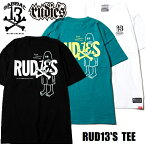 RUDIE'S × SABBAT13 / ルーディーズ × サバトサーティーン「RUD13'S T」限定コラボレーション Tシャツ 半袖 蓄光 黒 白 緑 ブラック ホワイト グリーン ターコイズ ゴースト オバケ メンズレディース パンク ロック PUNK ROCK バンド フェス ギフト無料 ステージ衣装 Rogia