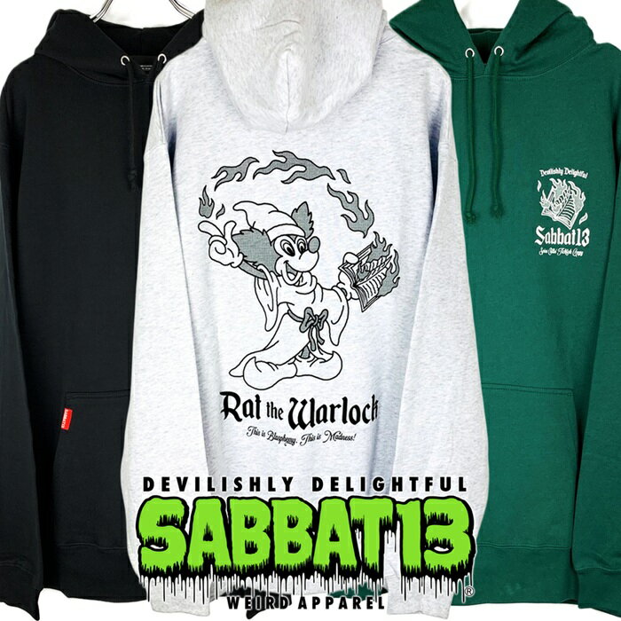 SABBAT13 / ���Хȥ����ƥ����� / ���Х�13��WARLOCK HOODIE�ץץ륪���С��ѡ����� ΢�� �ѥ��� �ͥ��� ��ˡ�Ȥ� ����ѻ� ���֥��...