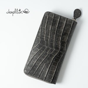 chapllin チャップリンロングウォレット墨染CROCODILE LEATHER LONG WALLETCPW-RZ-CR-SUMI