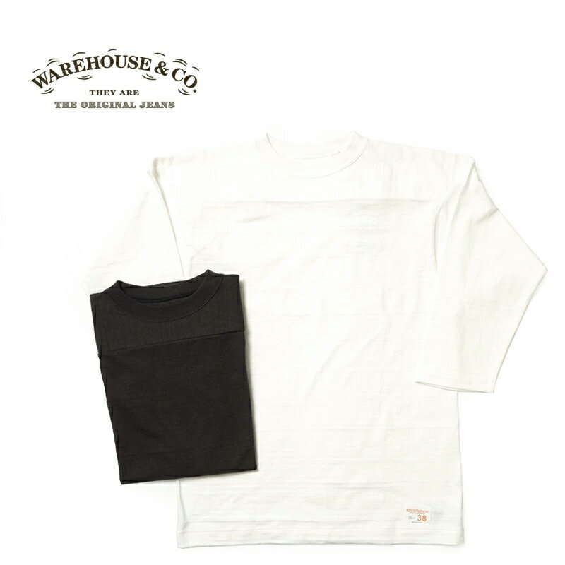 WAREHOUSE ウエアハウス7分袖 フットボールTLot.4063 "無地"4063-MUJI(25AW)