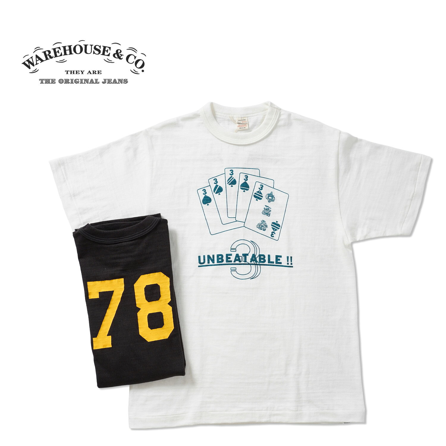 WAREHOUSE ウエアハウス 半袖 TシャツLot 4601 "UNBEATABLE"4601-UNBEATABLE(26SS)
