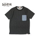 SUGAR CANE VK[P[ mG^[vCYTVcSUGAR CANE Light PIN STRIPE CREW NECK POCKET T-SHIRTSC77340