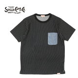 SUGAR CANE 奬 Υ󥿡ץ饤ȾµTSUGAR CANE Light PIN STRIPE CREW NECK POCKET T-SHIRTSC77340