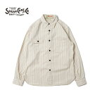 SUGAR CANE シュガーケーン 長袖 シャツ "FICTION ROMANCE 8.5oz. WHITE WABASH STRIPE WORK SHIRT" SC27076