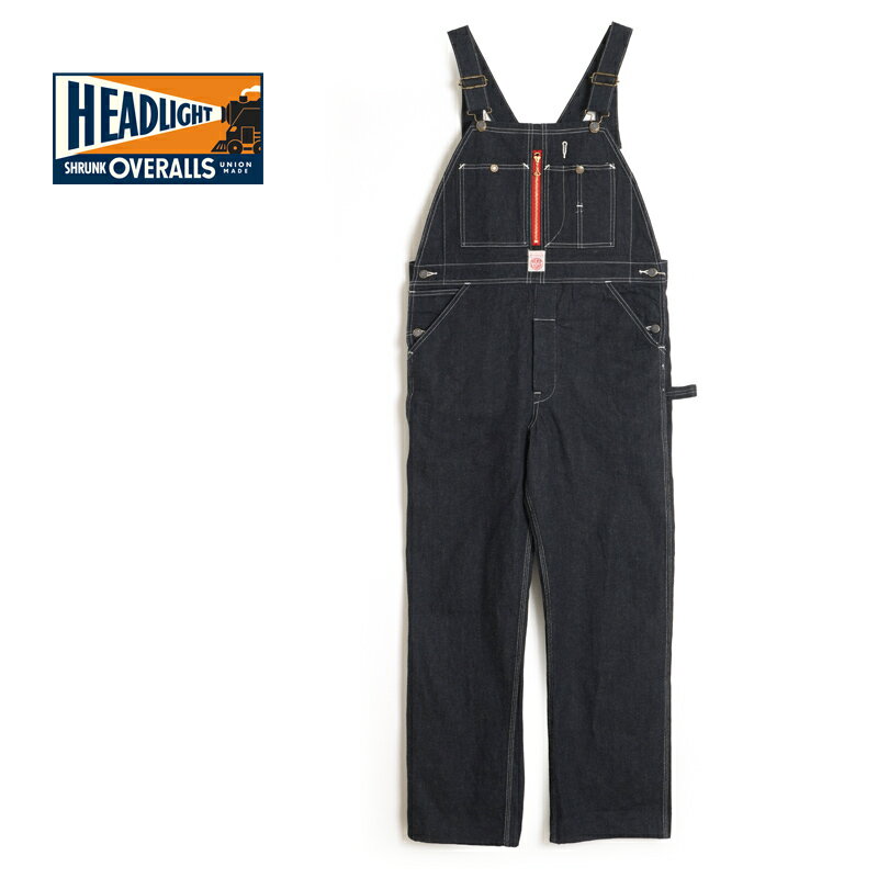 HEADLIGHT ヘッドライトオーバーオール "11oz. BLUE DENIM LOW BACK OVERALLS"HD42554