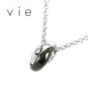 vie ヴィー ネックレスダブルリング シンプル ブラック キュービック 金属アレルギー対応 アレルギーフリーステンレス N1288BK【楽ギフ_包装】【RCP】10P03Dec16(4)