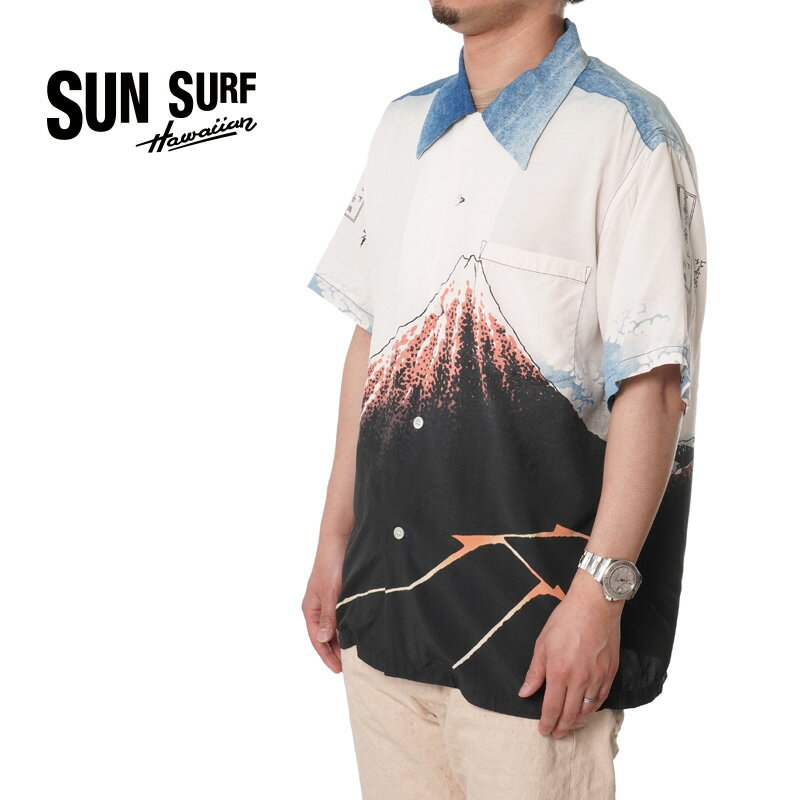 SUN SURF サンサーフ アロハシャツ SUN SURF×北斎 SPECIAL EDITION 
