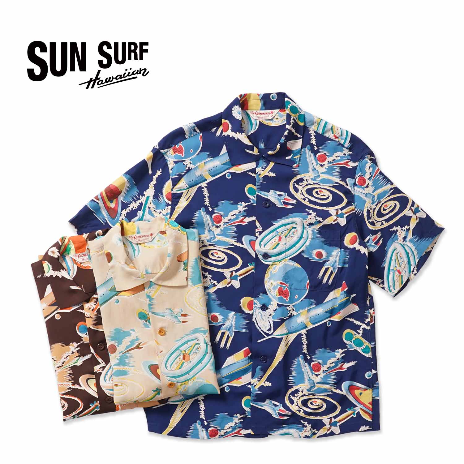 乐天商城 - SUN SURF サンサーフ 半袖 アロハシャツ SUN SURF SPECIAL EDITION “THE SPACE SHIP”SS39477