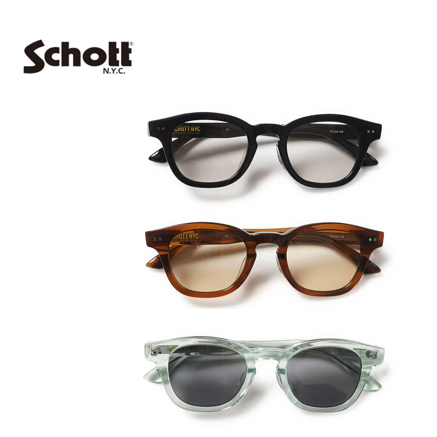 乐天商城 - Schott ショット 眼鏡 サングラス“EYE WEAR MODEL LIAM”782-4970048