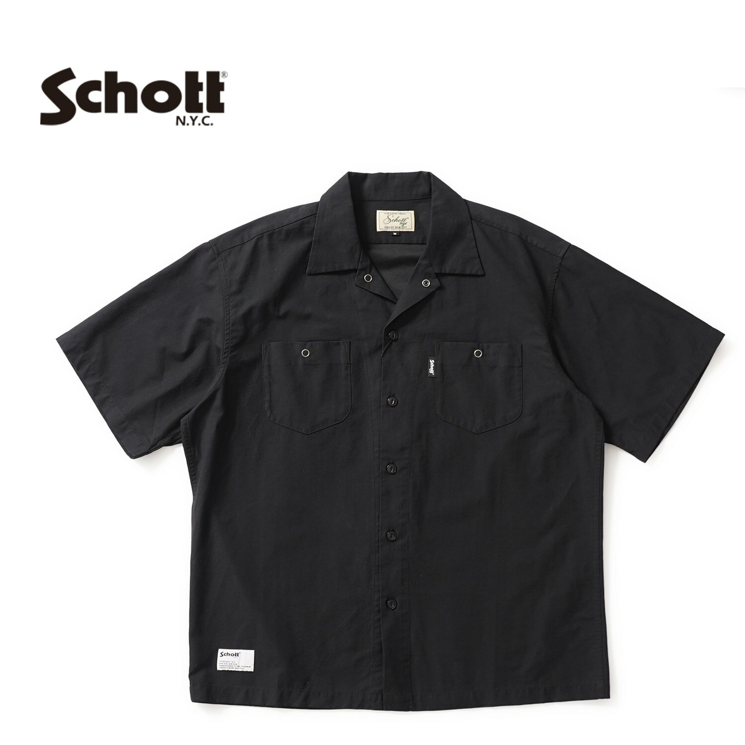 Rakuten - Schott ショット 半袖 シャツ“PLAIN NC SHIRT”782-6123002