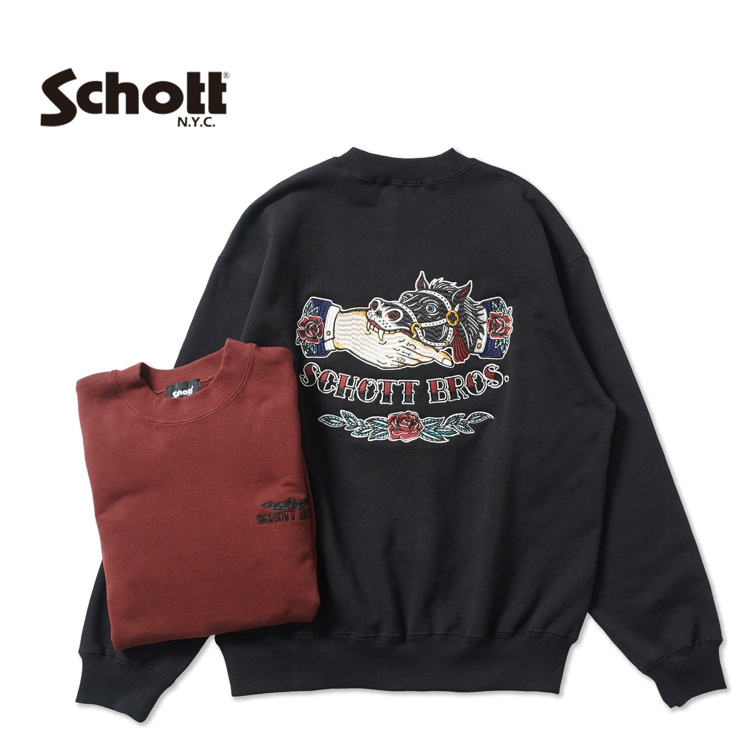 楽天市場】schott ショット（スウェット・トレーナー｜トップス