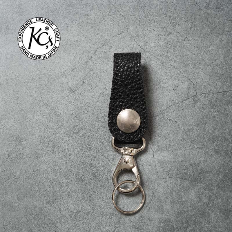 KC's ケーシーズキーリング "キーリング 5セント 姫路黒桟革"KCS-HIMEJI-KEY