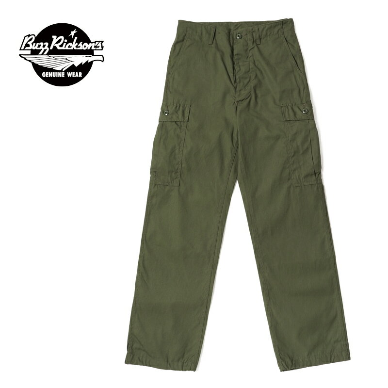 BUZZ RICKSON'S バズリクソンズ パンツ"TROUSERS, MEN'S, COTTON WIND RESISTANT POPLIN, OLIVE GREEN, ARMY SHADE 107"BR40927