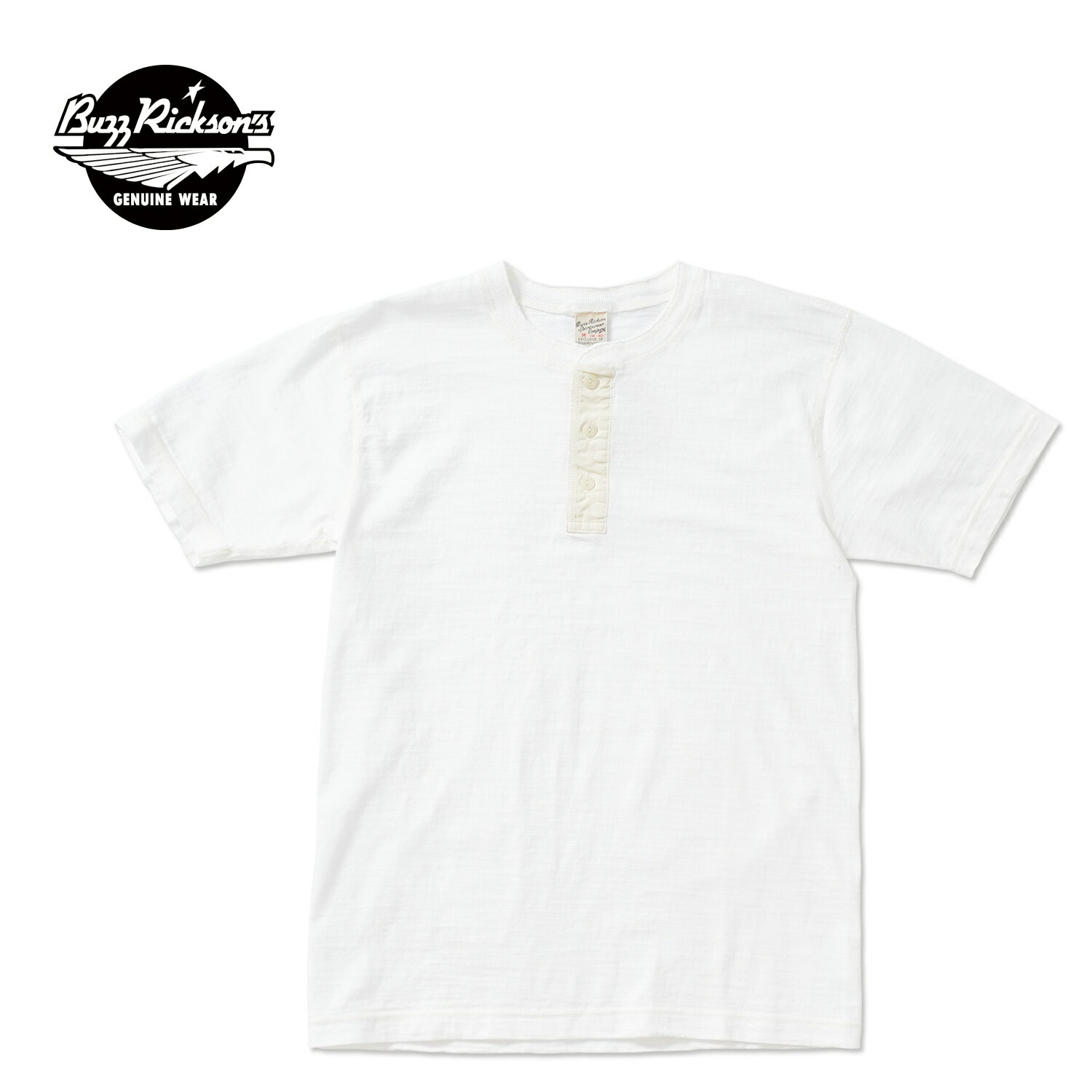 Rakuten - BUZZ RICKSON'S バズリクソンズ半袖TシャツSLUB YARN HENLEY NECK T-SHIRTBR79192-101