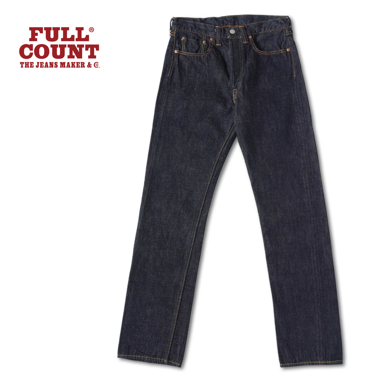 Rakuten - FULLCOUNT フルカウントパンツ“Slim Straight Denim”ONE WASH1108W