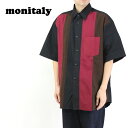 MONITALY j^[  Vc HALF SLEEVE PANELED SHIRT M25253 yY gCJ[ rbOVc z10P03Dec16yRCPz