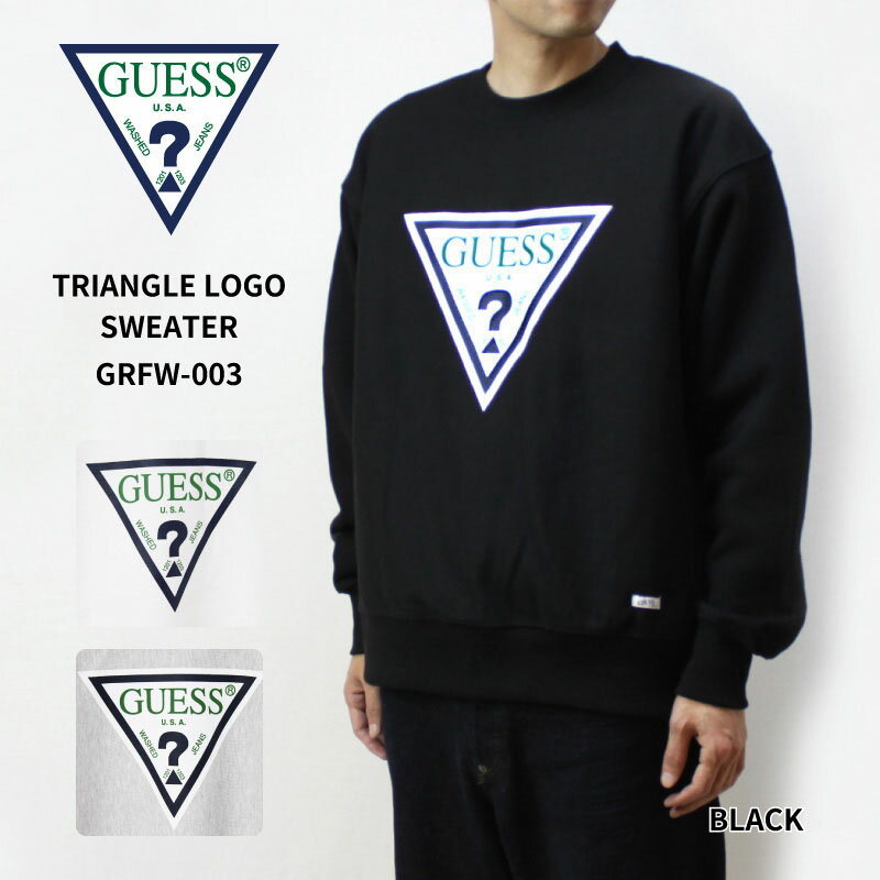 GUESS GREEN LABEL ゲス グリーンレーベル スウェット・トレーナー TRIANGLE LOGO SWEATER GRFW17-003 【正規取り扱い代理店】【ロゴ ロス 正規品】【楽ギフ_包装】【RCP】10P03Dec16